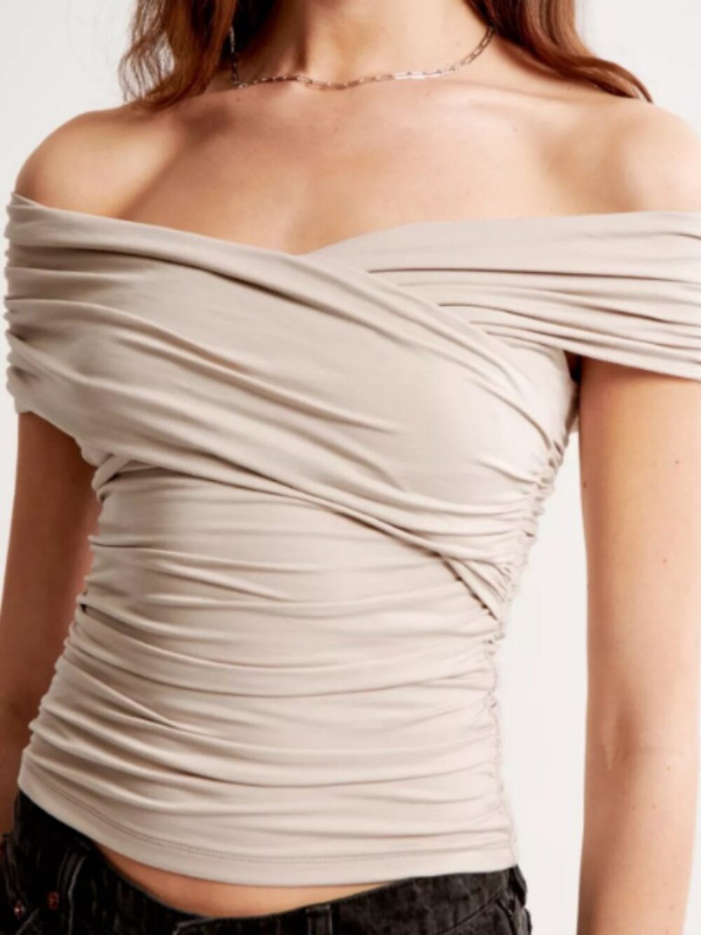 Abercrombie & Fitch - Ruched Off the Shoulder Wrap Top